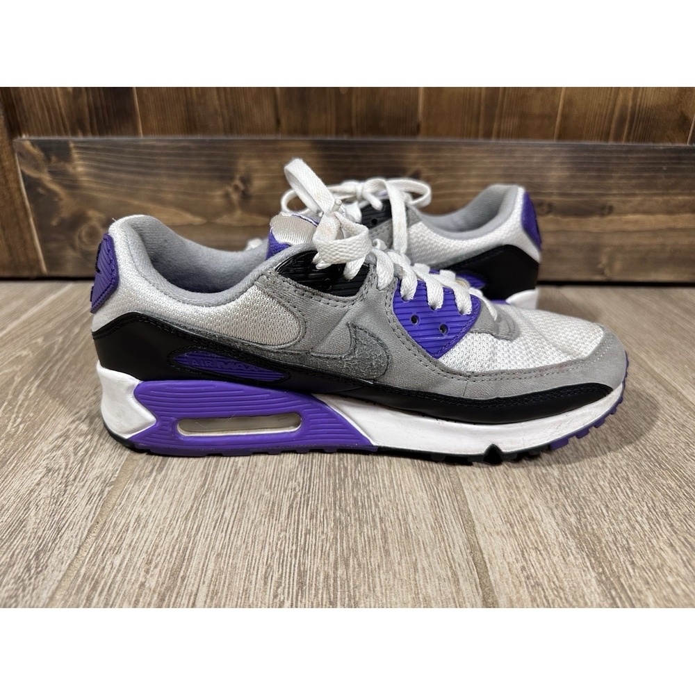 Nike Air Max 90 Hyper Grape Men's Size 8.5 Purple White Running Shoes - Picture 7 of 12